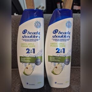 2 New Head & Shoulders Green Apple 2-in-1 Shampoo
